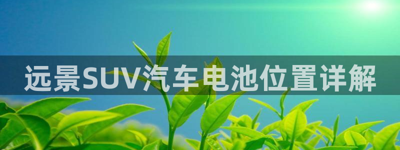 优发国际是什么：远景SUV汽车电池位置详解