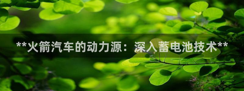 优发国际手机登录下载安装苹果：**火箭汽车的动力源：深入蓄电池技术**